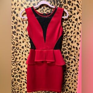 Guess Mini Red Lace Dress